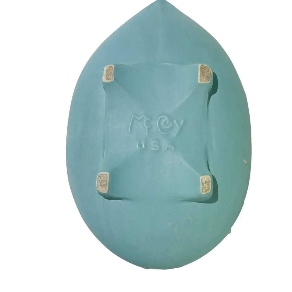Vintage‎ McCoy USA Turquoise Footed Pottery 10